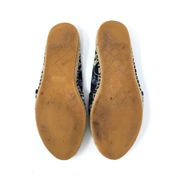 GUCCI Canvas Flora Knight Print Nero Flat Espadrilles Black Size 36.5 US 6.5 - Picture 8 of 16